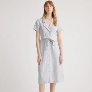 Quince 100% European Linen Button Front Dress